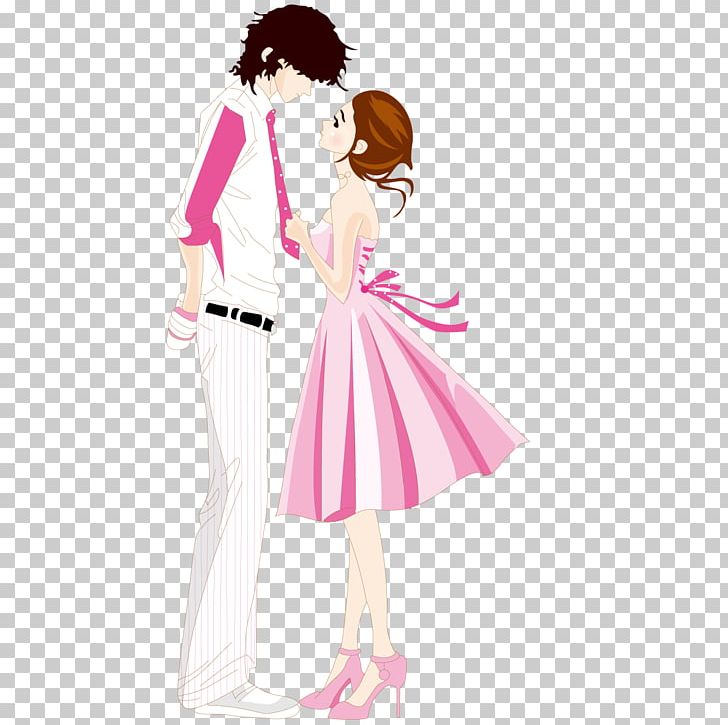 Cartoon Couple Valentines Day Romance U5c0fu8aaa PNG, Clipart, Art, Couple, Falling In Love, Fashion Design, Fashion Illustration Free PNG Download