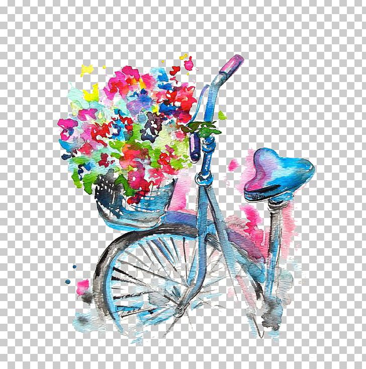 Watercolor Drawing Bicycle PNG, Clipart, Bicycle, Bicycles, Cartoon, Cartoon Bicycle, Color Free PNG Download