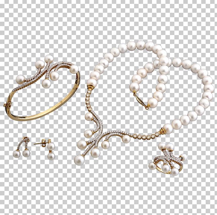 Earring Bracelet Necklace Pearl Gold PNG, Clipart, Body Jewellery, Body Jewelry, Bracelet, Brooch, Chain Free PNG Download