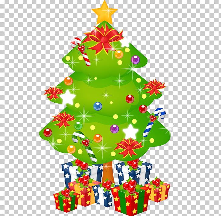 Christmas Tree Gift Illustration PNG, Clipart, Bow, Christmas Card, Christmas Decoration, Christmas Frame, Christmas Lights Free PNG Download