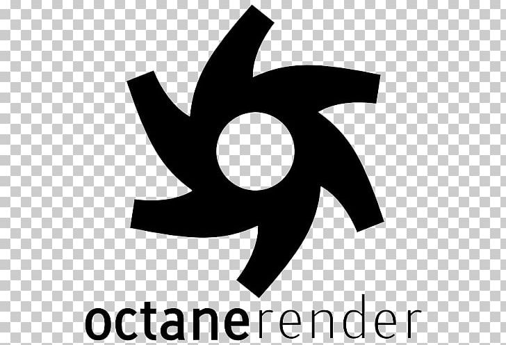Octane Render Logo Rendering Graphics Processing Unit PNG, Clipart, Area, Artwork, Black And White, Brand, Central Processing Unit Free PNG Download