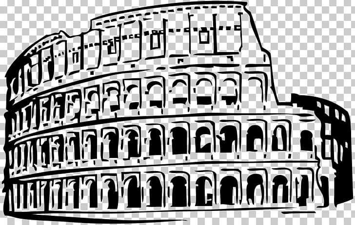 Colosseum Roman Forum Historic Centre Of Rome PNG, Clipart, Ancient Roman Architecture, Black And White, Clip Art, Colosseum, Drawing Free PNG Download