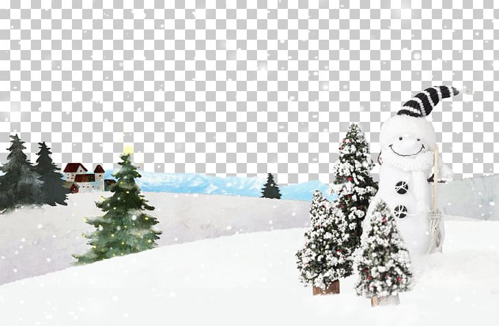 Snowman Winter Landscape PNG, Clipart, Christmas, Christmas Decoration, Christmas Ornament, Christmas Tree, Conifer Free PNG Download