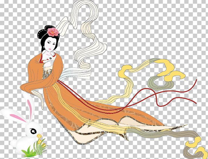 U5ae6u5a25u5954u6708 Mid-Autumn Festival Moon Rabbit Change PNG, Clipart, Art, Chinese Mythology, Fai, Fairies, Fairy Free PNG Download