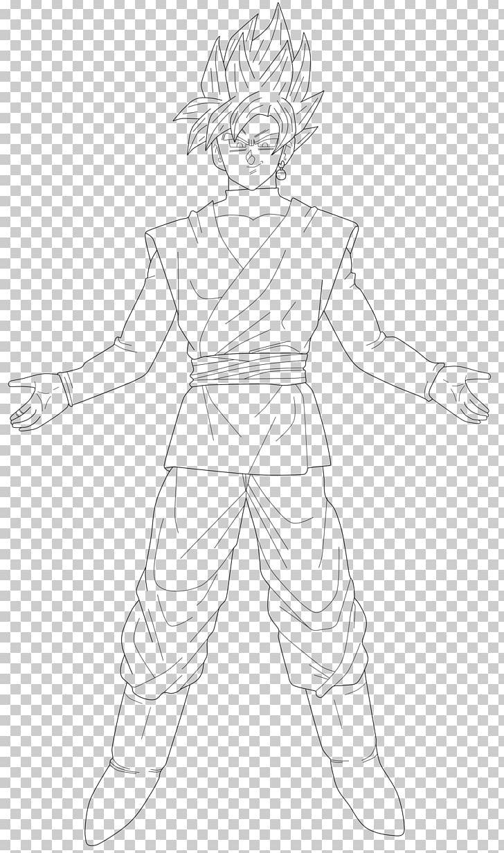 Goku Black Line Art Sketch PNG, Clipart, Arm, Art, Artist, Cartoon, Character Free PNG Download