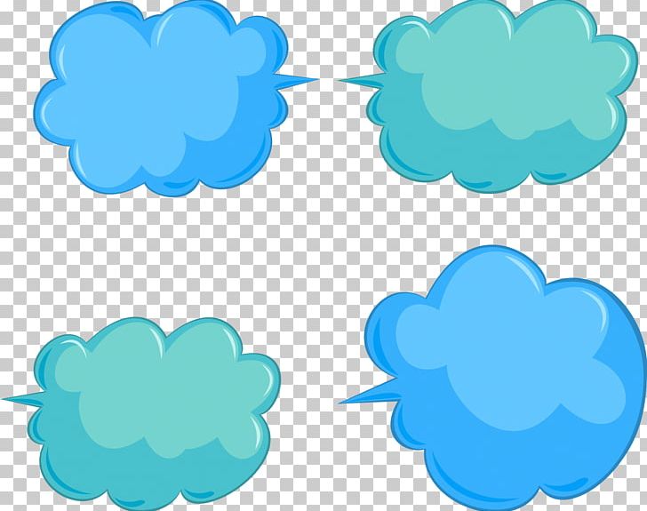 Bubble Dialog Box Cloud Blue PNG, Clipart, Aqua, Area, Azure, Blue, Bubbles Free PNG Download