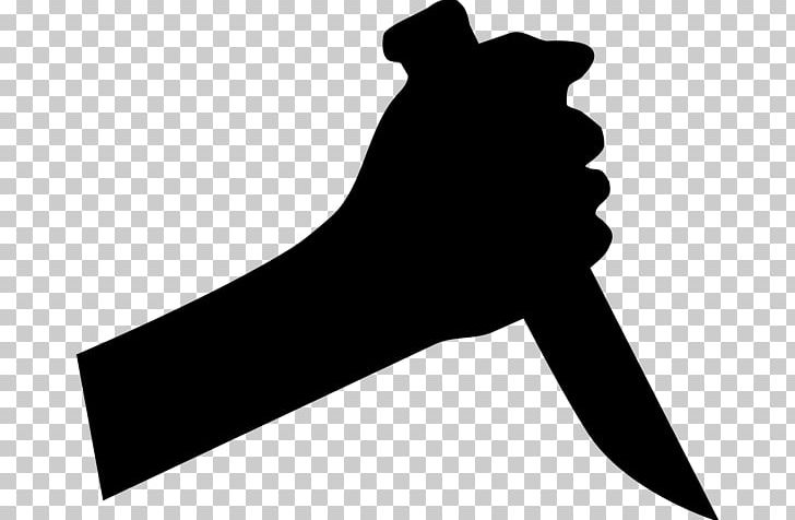 Knife Silhouette PNG, Clipart, Angle, Arm, Black, Black And White, Butcher Knife Free PNG Download