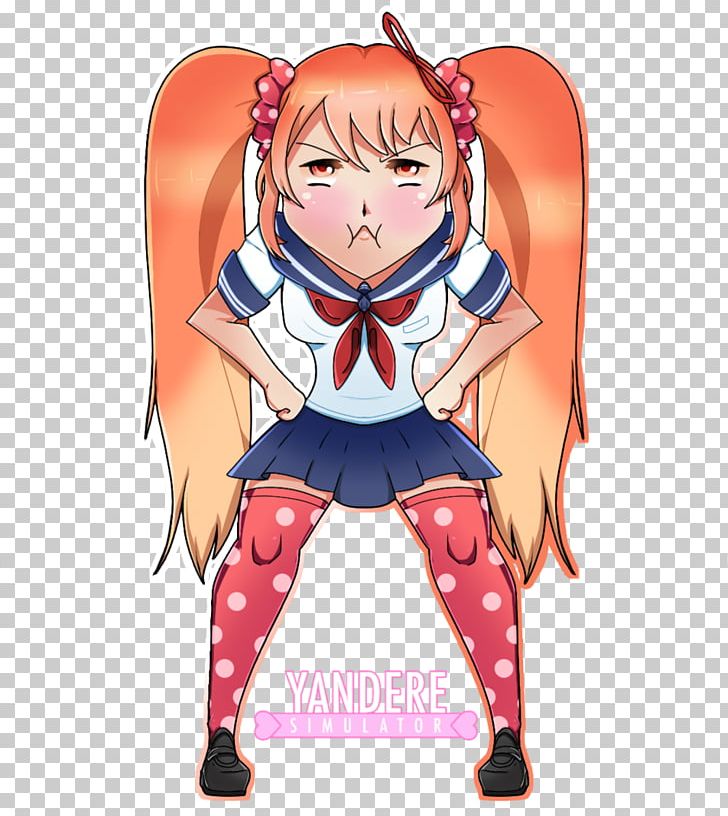 Yandere Simulator Tsundere Character Drawing PNG, Clipart, Anime, Art, Brown Hair, Cartoon, Character Free PNG Download