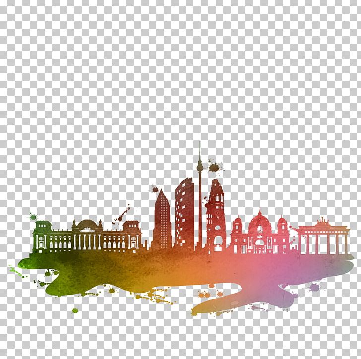 Berlin Rome Skyline Silhouette PNG, Clipart, Building, Building Vector, City, Color, Colorful Vector Free PNG Download