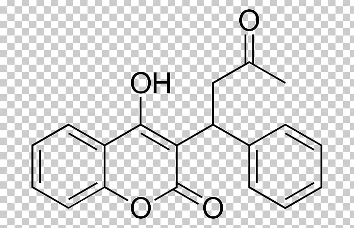 Warfarin Molecule Coumarin Pharmaceutical Drug Vitamin K PNG, Clipart, Angle, Anticoagulant, Area, Black And White, Brand Free PNG Download