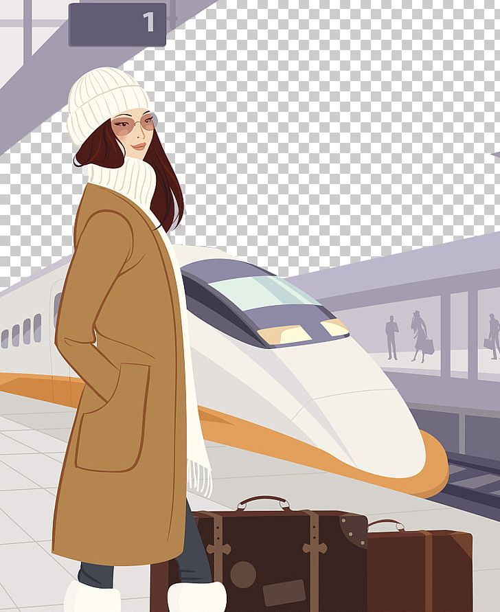 Train Rail Transport Rapid Transit Budapest Keleti Railway Station  Illustration PNG, Clipart, Beautiful, Beautiful Girl, Cartoon,