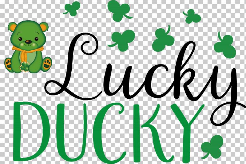 Lucky Ducky Patricks Day Saint Patrick PNG, Clipart, Cartoon, Happiness, Leaf, Logo, M Free PNG Download