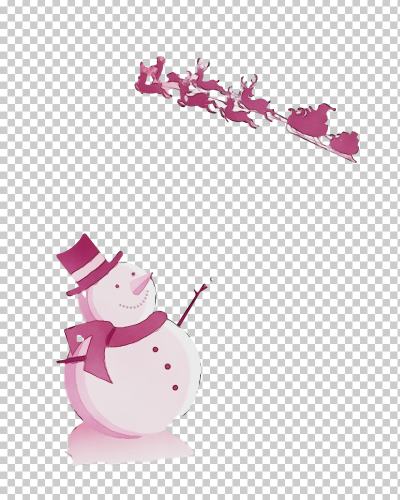 Snowman PNG, Clipart, Magenta, Paint, Pink, Snowman, Watercolor Free PNG Download