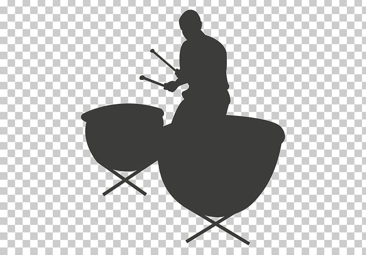 Silhouette Timpanist Percussion Musician PNG, Clipart, Angle, Animals, Black And White, Chair, Concert Band Free PNG Download