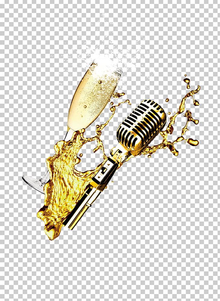 Microphone Graphic Design PNG, Clipart, Designer, Download, Electronics, Golden, Golden Background Free PNG Download