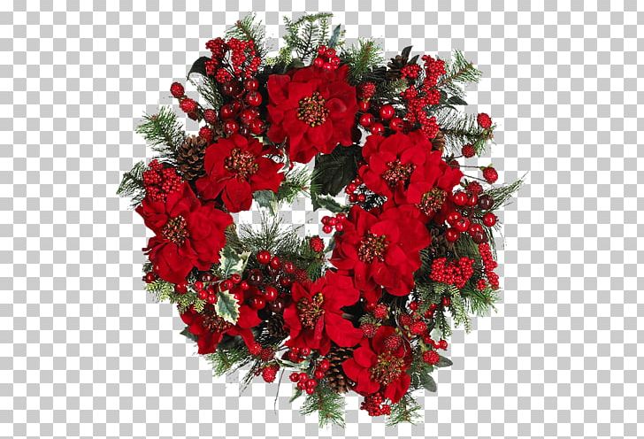 Wreath Poinsettia Artificial Flower Christmas PNG, Clipart, Annual Plant, Chris, Christmas, Christmas Decoration, Conifer Cone Free PNG Download