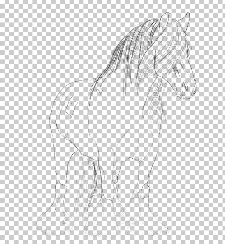 Gypsy Horse Mane Pony Cob Sketch PNG, Clipart, Black And White, Bridle, Cob, Colt, Draft Horse Free PNG Download