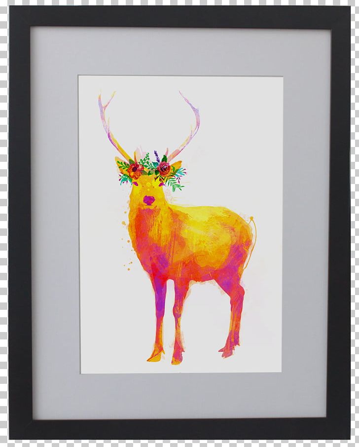 Reindeer Painting Antler Modern Art PNG, Clipart, Antler, Art, Cartoon, Deer, Horn Free PNG Download