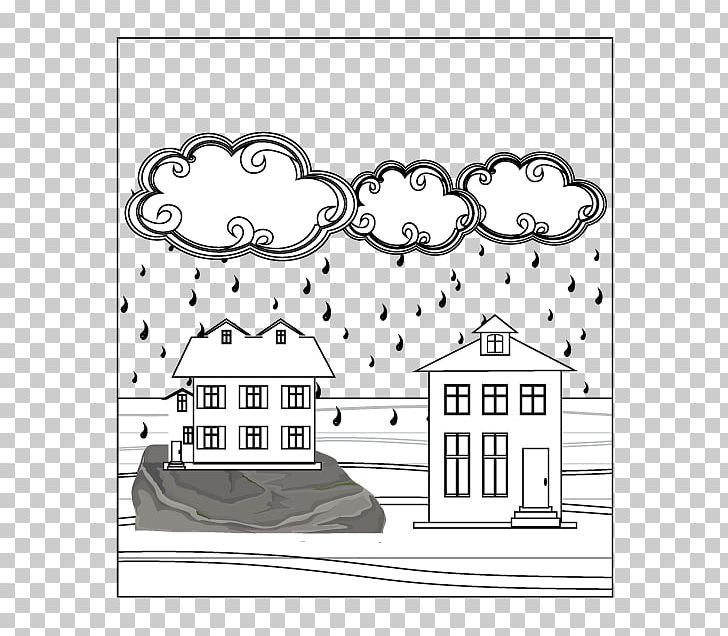 Coloring Book Black And White Parable Of The Wise And The Foolish Builders Drawing PNG, Clipart, Angle, Area, Art, Black, Black And White Free PNG Download