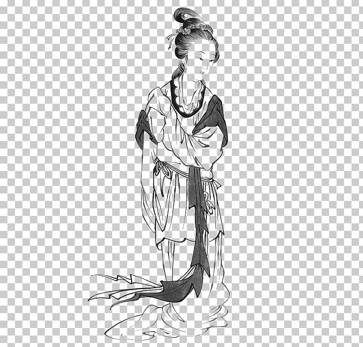 Tang Dynasty U4ed5u5973u753b U767du63cfu753b Painting Gongbi PNG, Clipart, Ancient Egypt, Ancient Greek, Arm, Beauty Line, Chinese Painting Free PNG Download