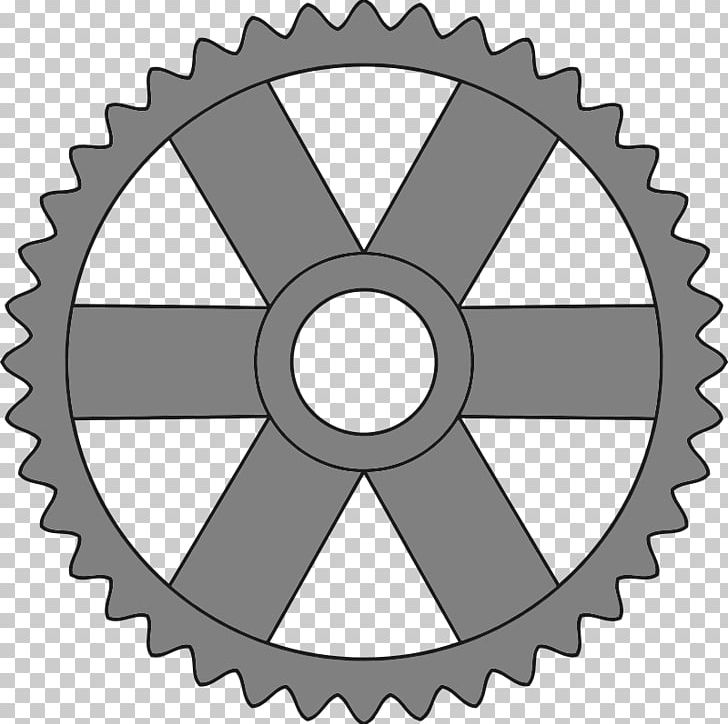 Gear Computer Icons Tooth PNG, Clipart, Bicycle Drivetrain Part, Bicycle Part, Black And White, Black Gear, Circle Free PNG Download