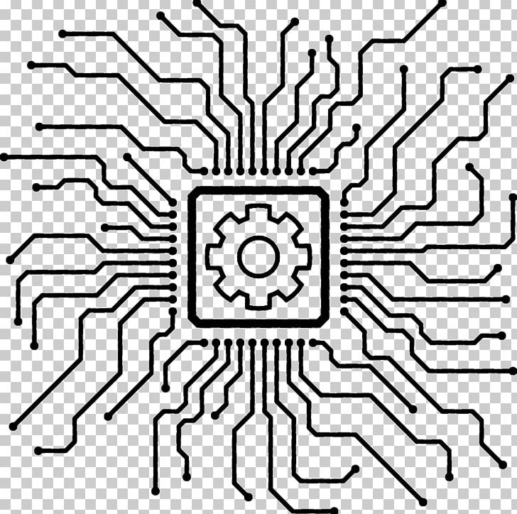 Electronic Circuit Printed Circuit Board Computer Icons Circuit Diagram PNG, Clipart, Angle, Area, Arrangement, Black And White, Central Processing Unit Free PNG Download