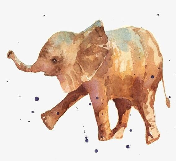 Watercolor Elephant PNG, Clipart, Animal, Elephant, Elephant Clipart, Hand, Hand Painted Free PNG Download