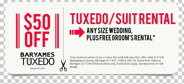 Baryames Tuxedo Baryames Cleaners Lansing Suit PNG, Clipart, Area, Brand, Coupon, Lansing, Line Free PNG Download