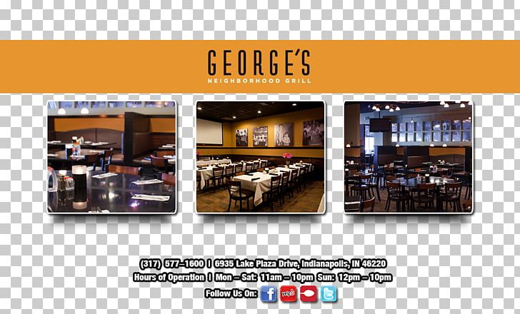 George's Neighborhood Grill Display Advertising Menu Brand PNG, Clipart, Advertising, Banquet, Brand, Display Advertising, Electronic Mailing List Free PNG Download