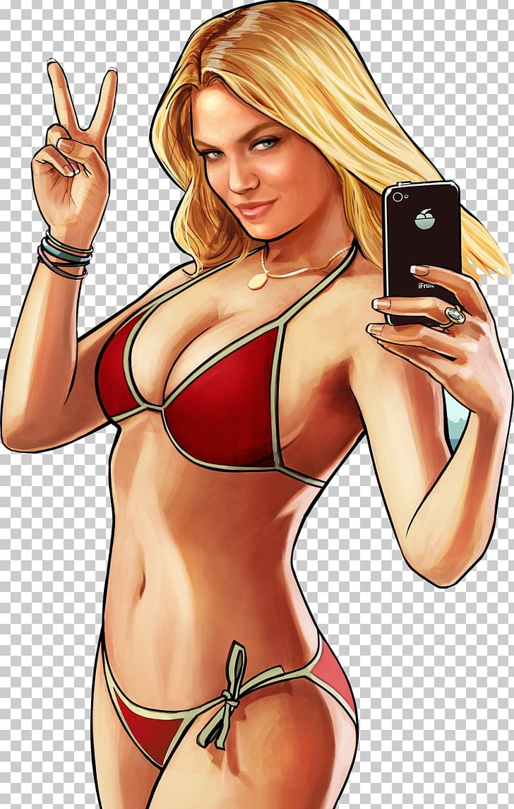 Grand Theft Auto V Video Game Woman PNG, Clipart, Android, Brassiere, Brown Hair, Cartoon, Computer Software Free PNG Download