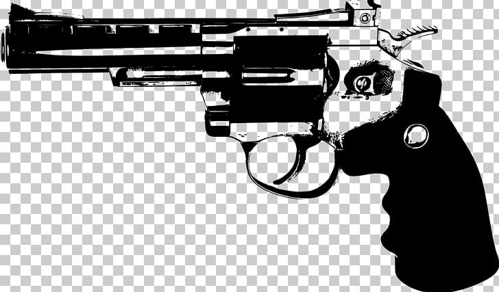 Pistol Handgun Firearm Revolver PNG, Clipart, Air Gun, Black And White, Cartridge, Clip, Firearm Free PNG Download