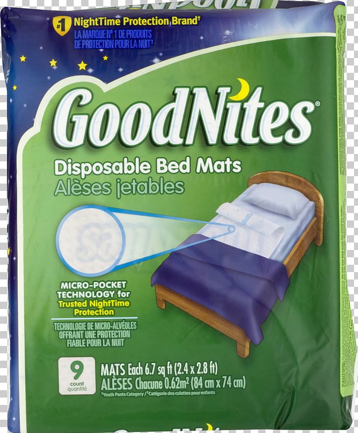 Nocturnal Enuresis Bed Sheets Mat GoodNites PNG, Clipart, Bed, Bedding, Bed Sheets, Brand, Disposable Free PNG Download