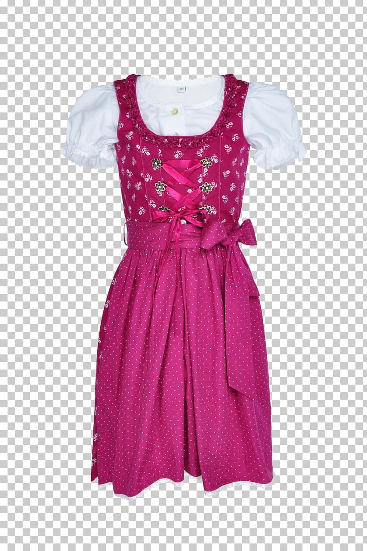 Polka Dot Sleeve Pink M Dress PNG, Clipart, Clothing, Day Dress, Dirndl, Dress, Magenta Free PNG Download