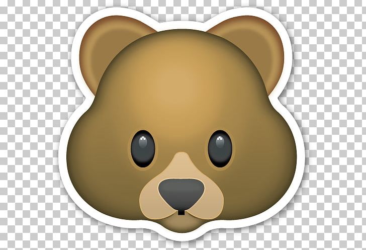 Bear T-shirt Emoji Sticker PNG, Clipart, Animals, Bear, Brown Bear, Carnivoran, Cartoon Free PNG Download