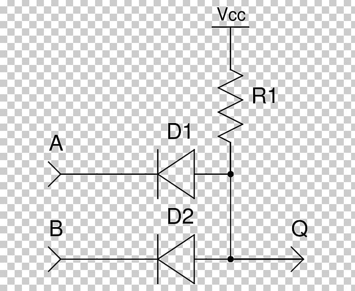 Diode Logic Diode–transistor Logic AND Gate Logic Gate PNG, Clipart, Angle, Area, Black And White, Circle, Diagram Free PNG Download