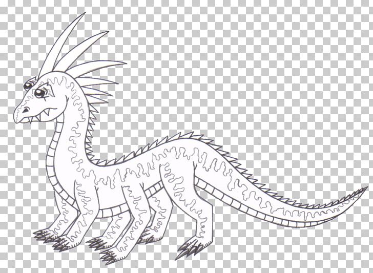 Velociraptor Line Art White Character Terrestrial Animal PNG, Clipart, Animal, Animal Figure, Artwork, Bearded Dragon, Black And White Free PNG Download