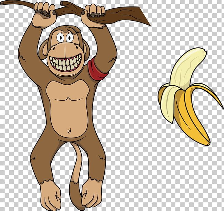 Gorilla Common Chimpanzee Illustration PNG, Clipart, Animal, Animals, Art, Banana, Carnivoran Free PNG Download