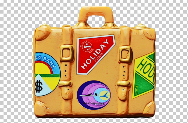 Yellow Baggage Suitcase PNG, Clipart, Baggage, Paint, Suitcase, Watercolor, Wet Ink Free PNG Download