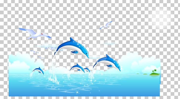 Dolphin Illustration PNG, Clipart, Background Vector, Blue, Bottlenose Dolphin, Computer Wallpaper, Desktop Wallpaper Free PNG Download