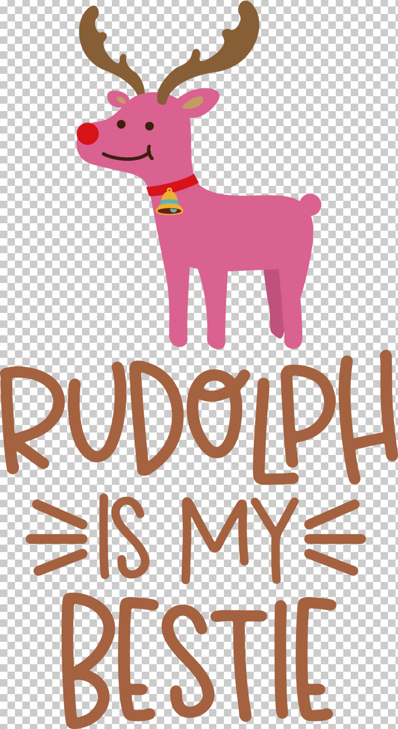 Rudolph Is My Bestie Rudolph Deer PNG, Clipart, Animal Figurine, Antler, Cartoon, Christmas, Deer Free PNG Download