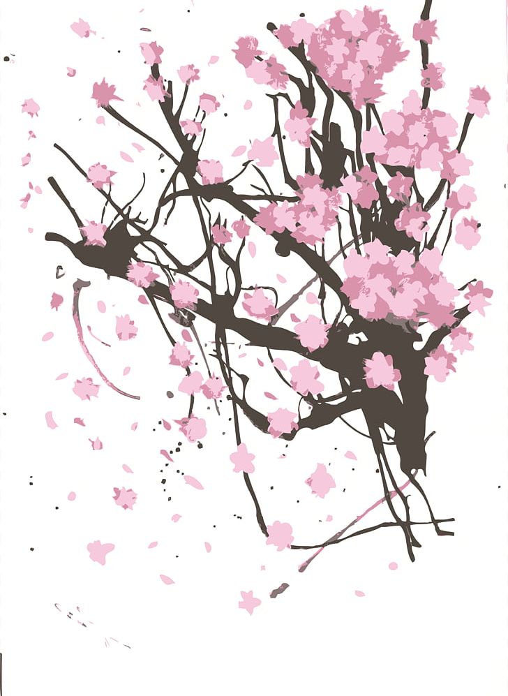 Cherry Blossom Drawing Painting Art PNG, Clipart, Art, Blossom, Branch, Cherry, Cherry Blossom Free PNG Download