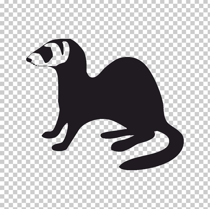 Black-footed Ferret Stoat Silhouette Least Weasel PNG, Clipart, Animal, Animals, Art, Black And White, Carnivoran Free PNG Download