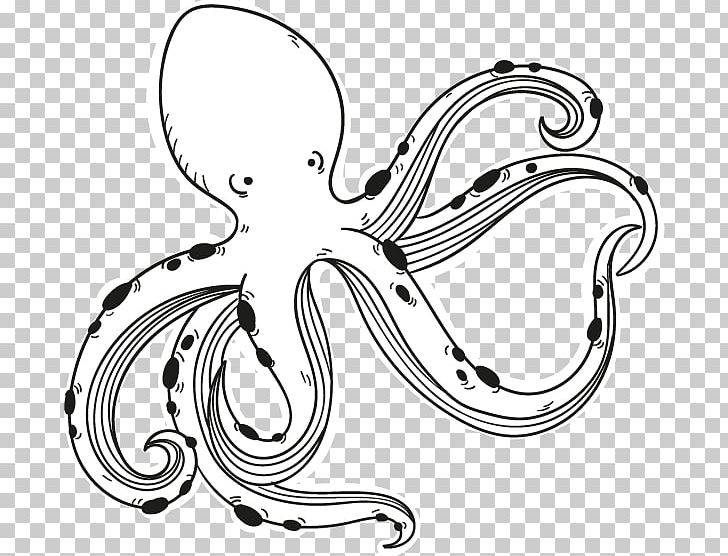 Drawing Octopus PNG, Clipart, Art, Artwork, Black And White, Body Jewelry, Clip Art Free PNG Download