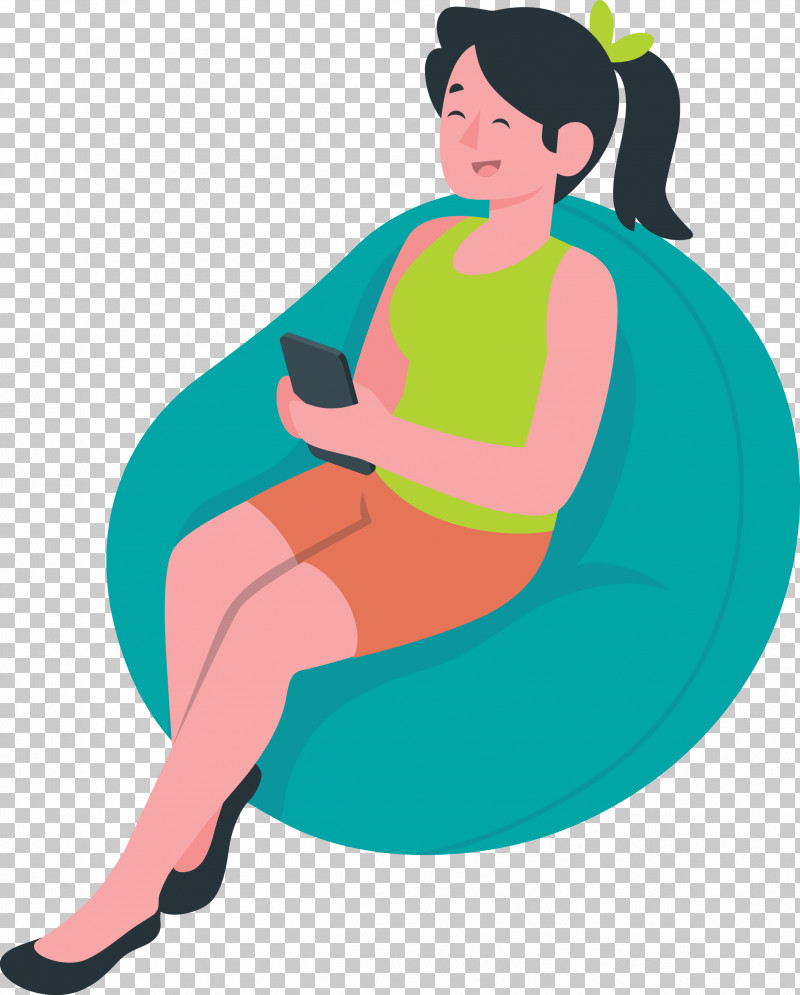Girl Playing Mobile Phone PNG, Clipart, Behavior, Character, Character Created By, Girl Playing Mobile Phone, Green Free PNG Download