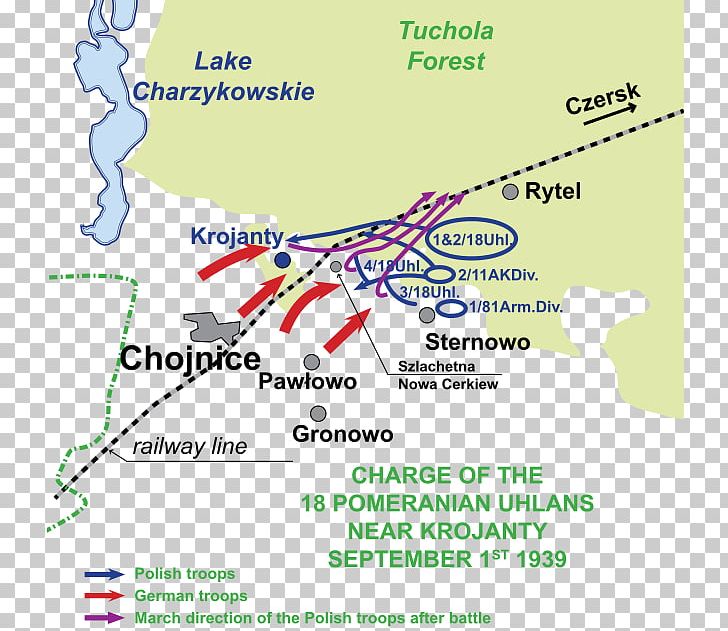 Charge At Krojanty Invasion Of Poland Battle Of Tuchola Forest Second World War PNG, Clipart, Area, Battle, Cavalry, Charge, Diagram Free PNG Download