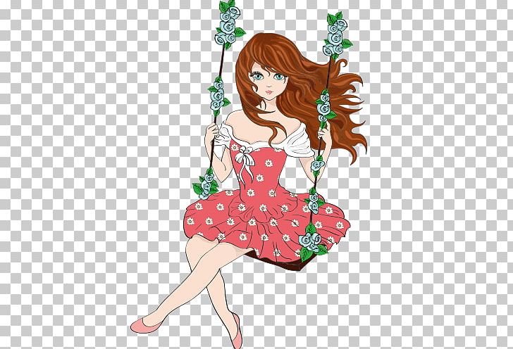 Girl Swing Music Illustration PNG, Clipart, Art, Baby Girl, Balloon Cartoon, Boy Cartoon, Brown Hair Free PNG Download