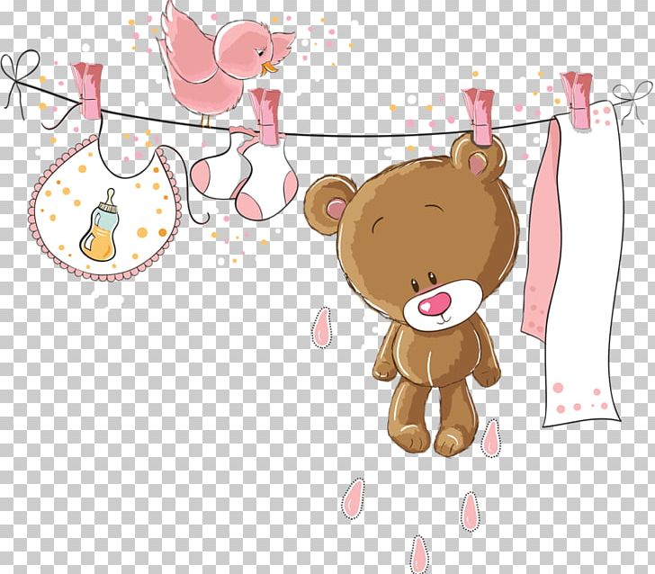 Baby Shower Child Infant Bear Diaper Cake PNG, Clipart, Art, Baby Shower, Boy, Carnivoran, Cartoon Free PNG Download