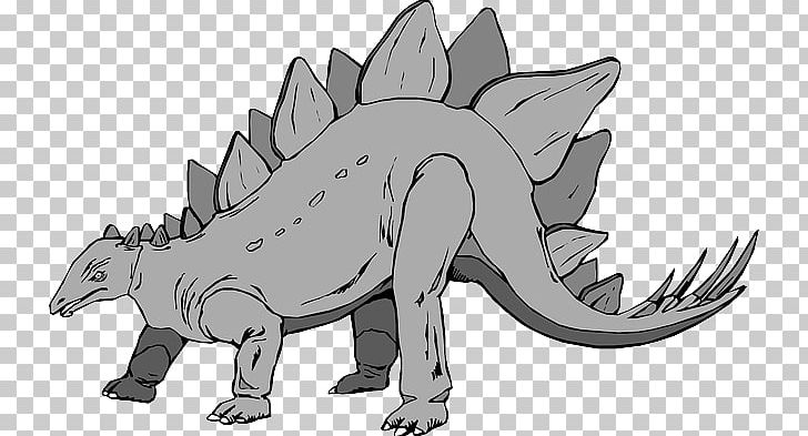 Stegosaurus Triceratops Dinosaur Grey PNG, Clipart, Animal, Animal Figure, Artwork, Black And White, Carnivoran Free PNG Download