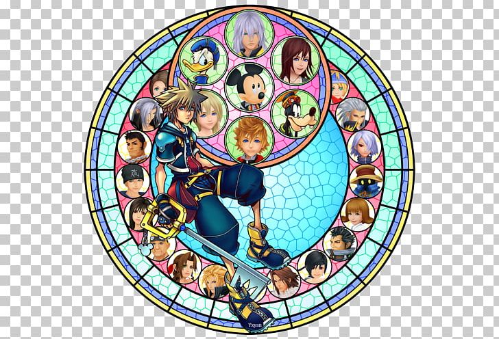 Kingdom Hearts II Kingdom Hearts 3D: Dream Drop Distance Video Game Stained Glass PNG, Clipart, Art, Circle, Fictional Character, Kairi, Kingdom Hearts Ii Free PNG Download