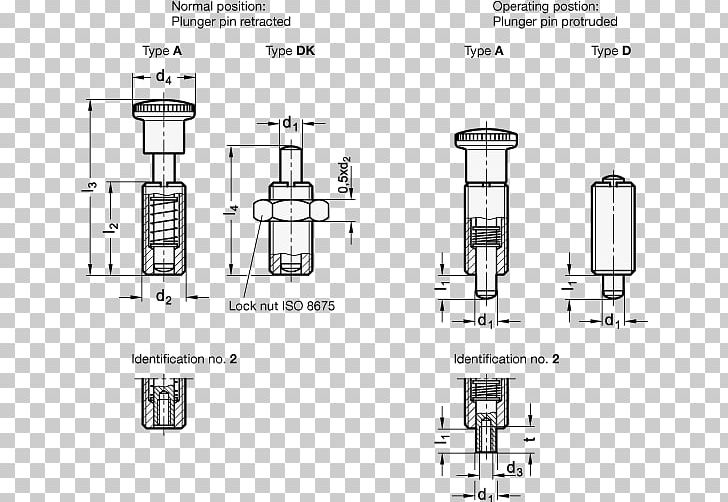 Stainless Steel Spring Thread Bolt PNG, Clipart, Angle, Black And White, Bolt, Cylinder, Diagram Free PNG Download